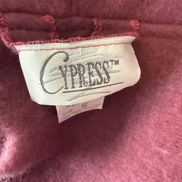 Vintage Cypress Robe Resort Spa Housecoat Pink Women's Size S 80s Retro Lounge - Picture 8 of 11